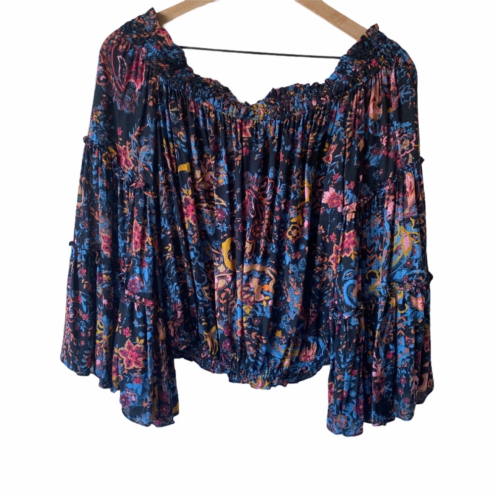 Free People | Off-the-Shoulder Bell Sleeve Blouse